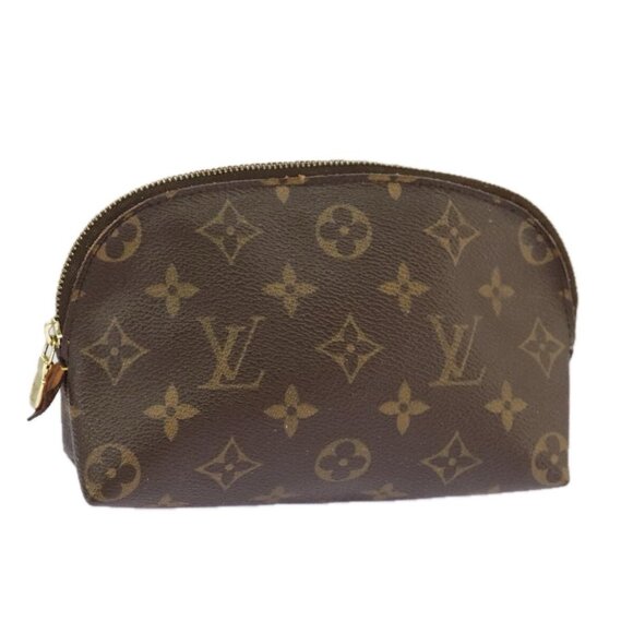 LOUIS VUITTON Monogram Pochette Cosmetic PM Cosmetic Pouch LV Auth - Picture 1 of 16